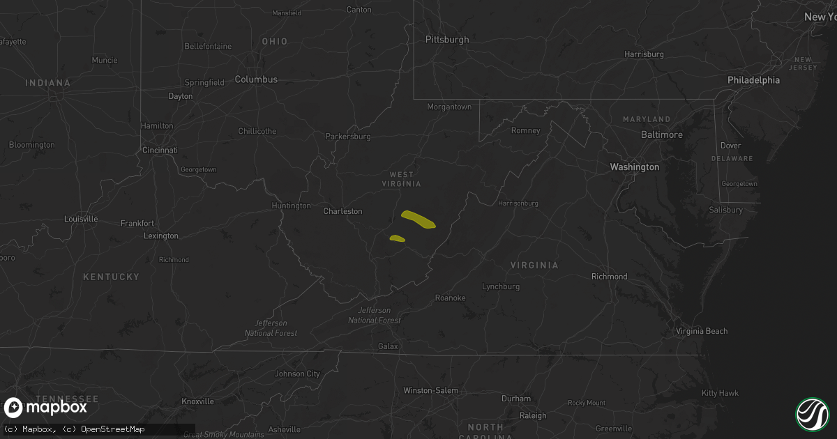 Hail map on March 16, 2013