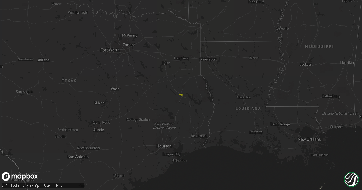 Hail map on March 16, 2014