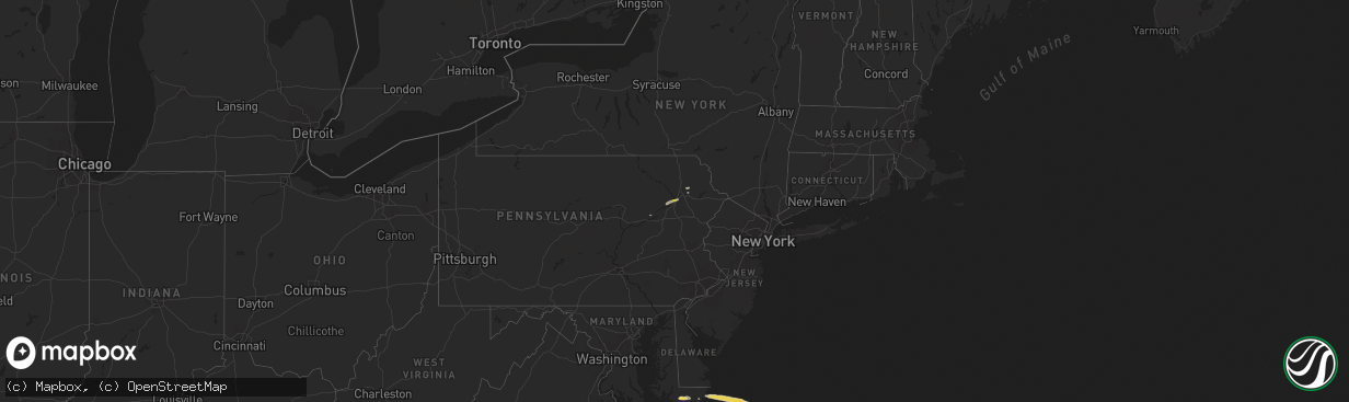 Hail map on March 16, 2016