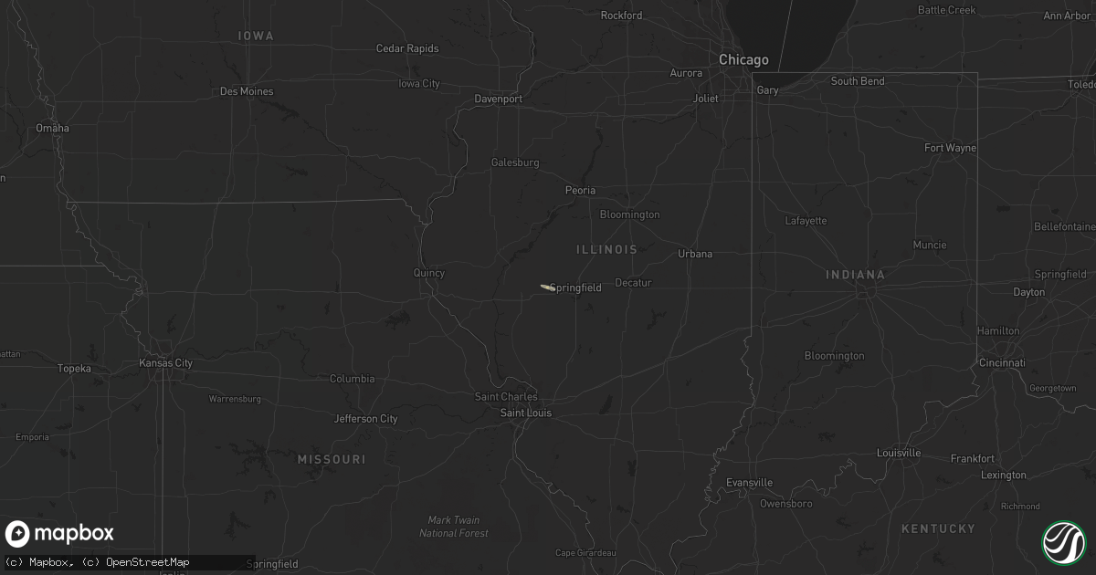Hail map on March 16, 2017