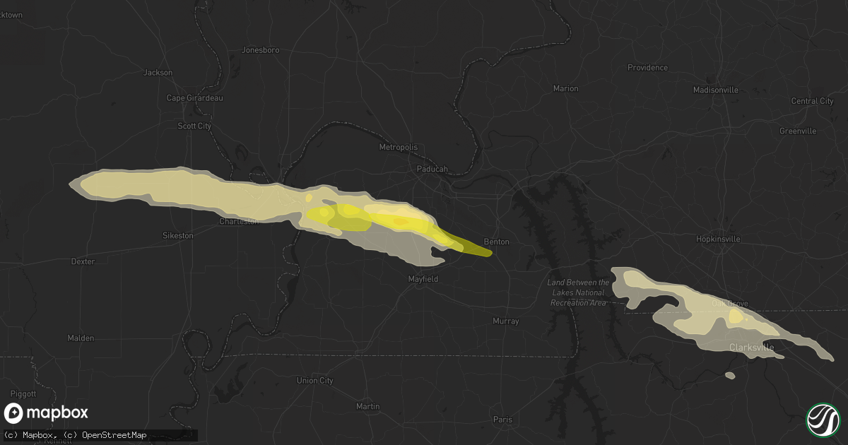 Hail map in Boaz, KY on March 16, 2018