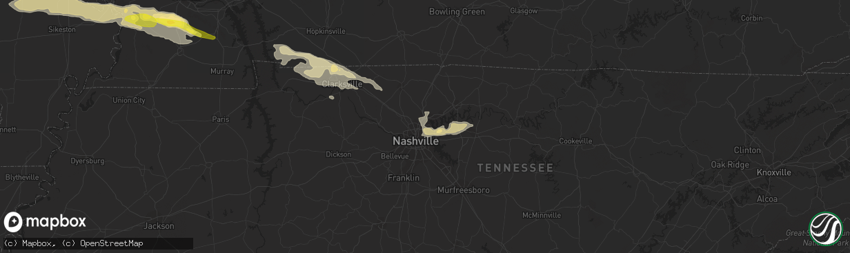 Hail map in Madison, TN on March 16, 2018