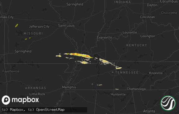 Hail map preview on 03-16-2018