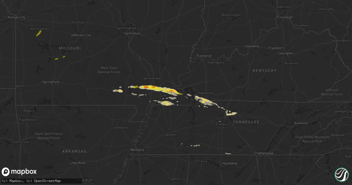 Hail map on March 16, 2018