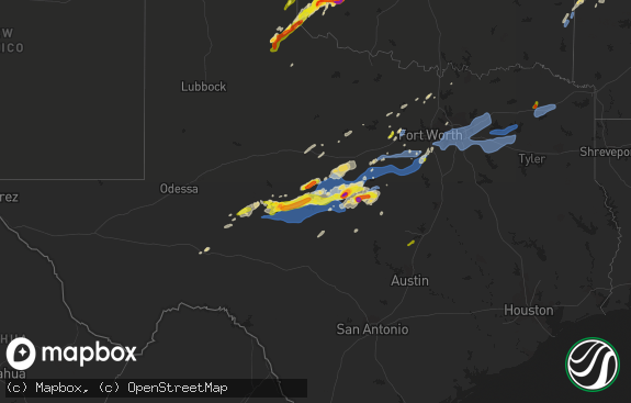 Hail map preview on 03-16-2021