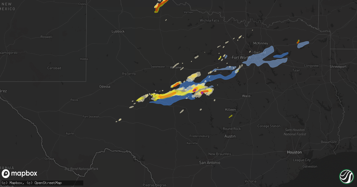 Hail map on March 16, 2021