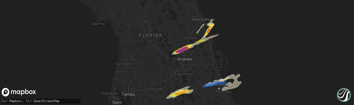 Hail map in Apopka, FL on March 16, 2022