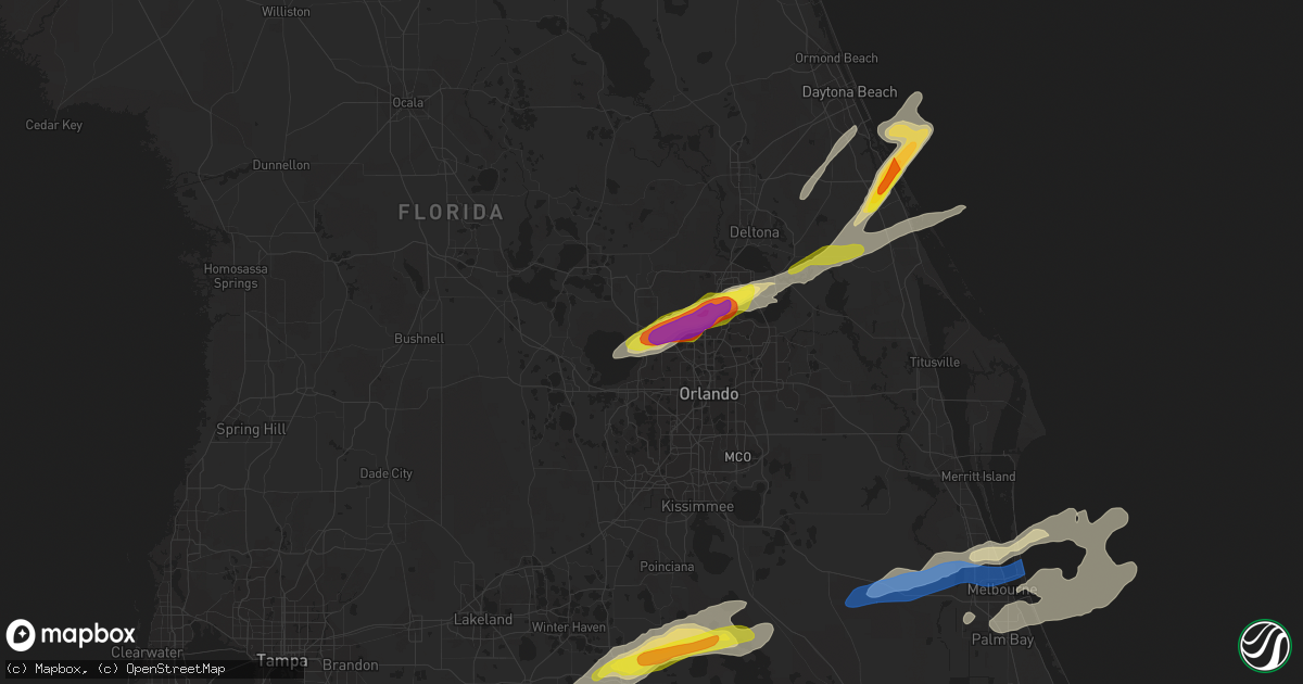 Hail map in Apopka, FL on March 16, 2022
