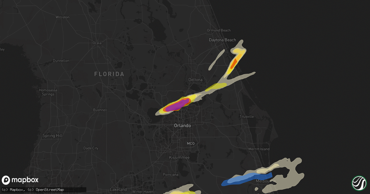 Hail map in Lake Mary, FL on March 16, 2022