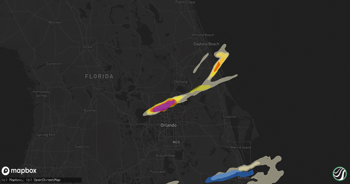 Hail map in Sanford, FL on March 16, 2022