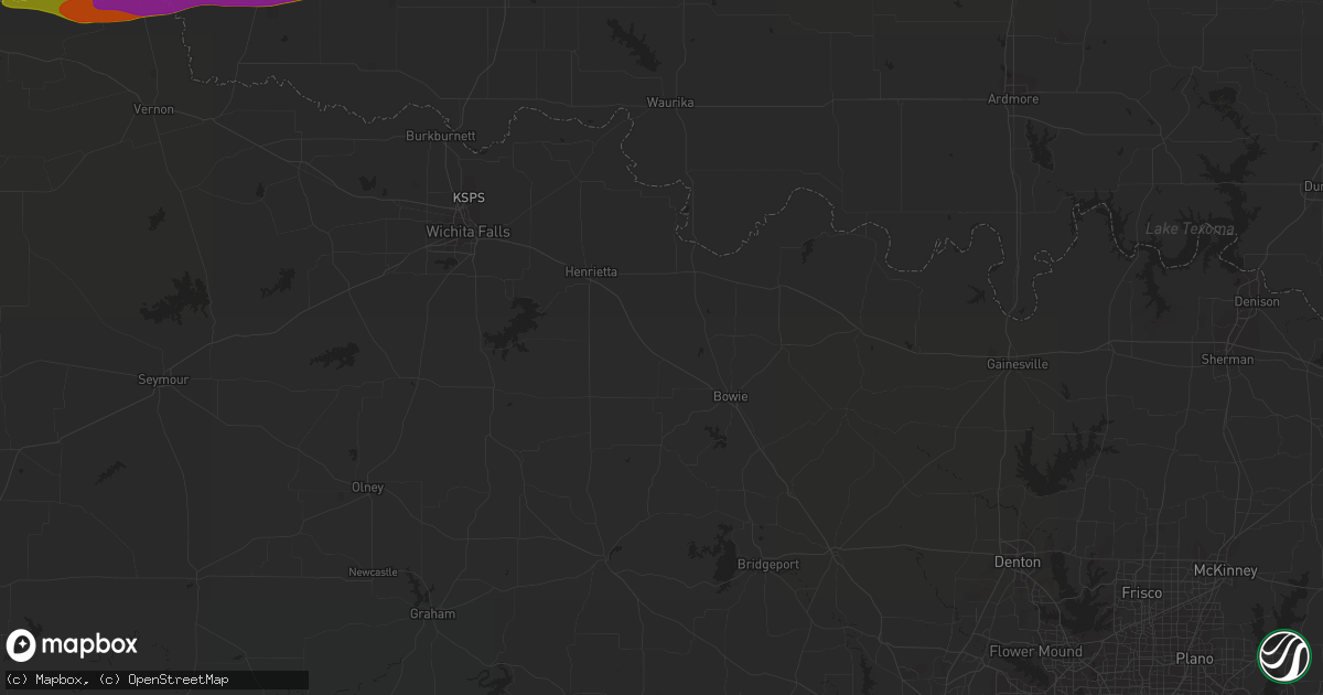 Hail map in Graford, TX on March 16, 2023