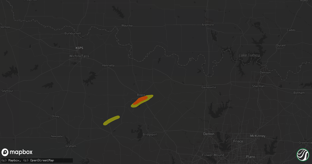 Hail map in Stonewall, OK on March 16, 2023