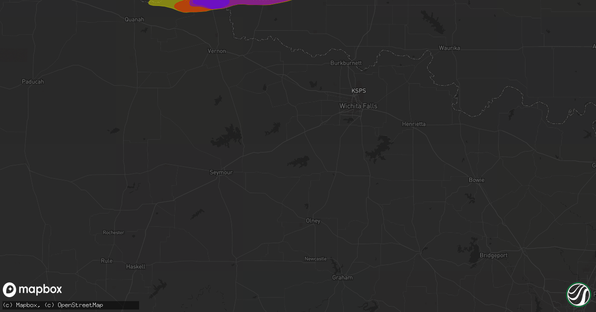 Hail map in Walters, OK on March 16, 2023