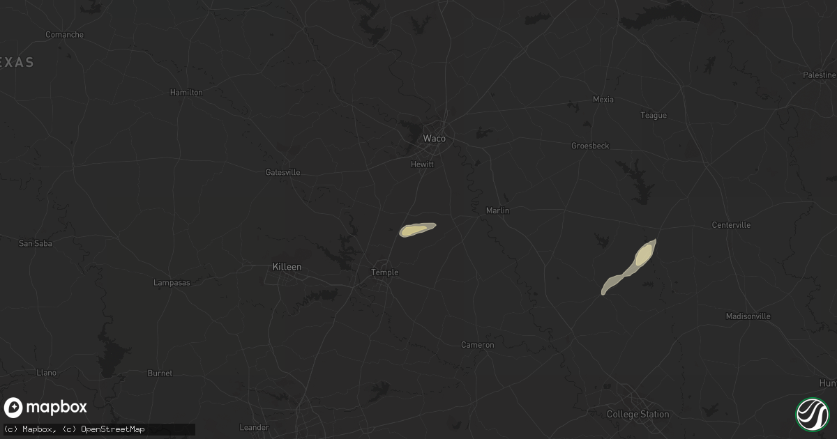 Hail map in Eddy, TX on March 16, 2024