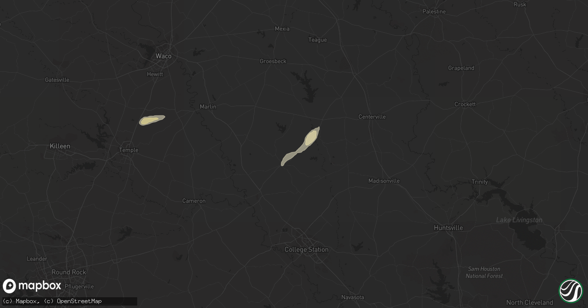 Hail map in Franklin, TX on March 16, 2024
