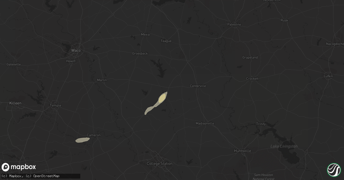 Hail map in Marquez, TX on March 16, 2024