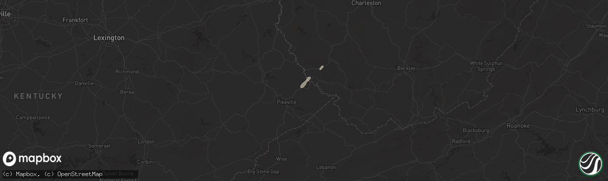 Hail map in Canada, KY on March 16, 2025