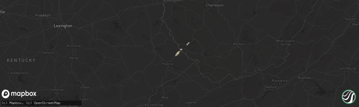 Hail map in Forest Hills, KY on March 16, 2025