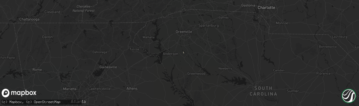 Hail map in Belton, SC on March 16, 2026
