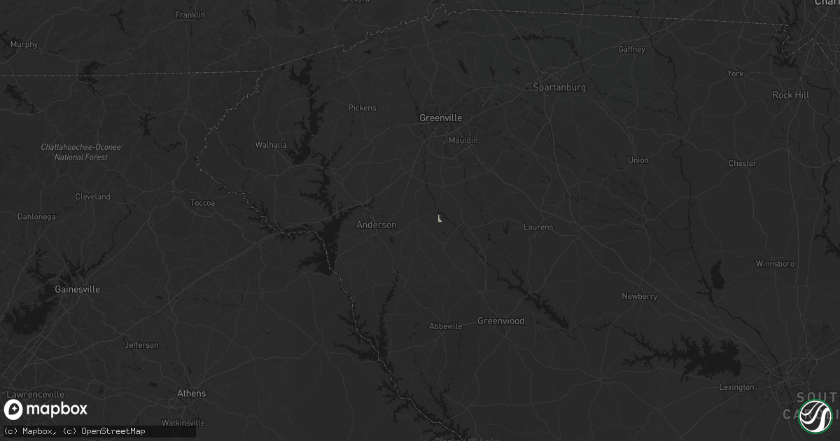 Hail map in Belton, SC on March 16, 2026