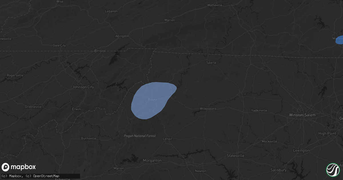 Hail map in Fleetwood, NC on March 16, 2026