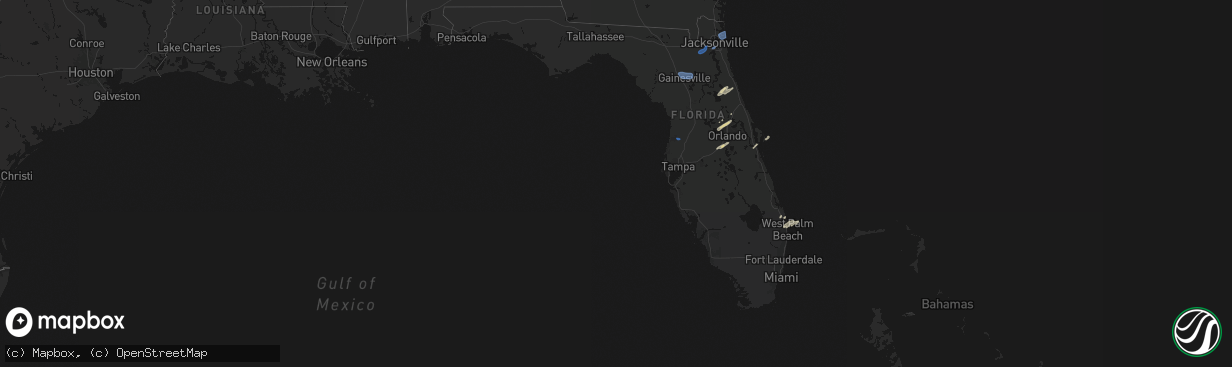 Hail map in Florida on March 16, 2026