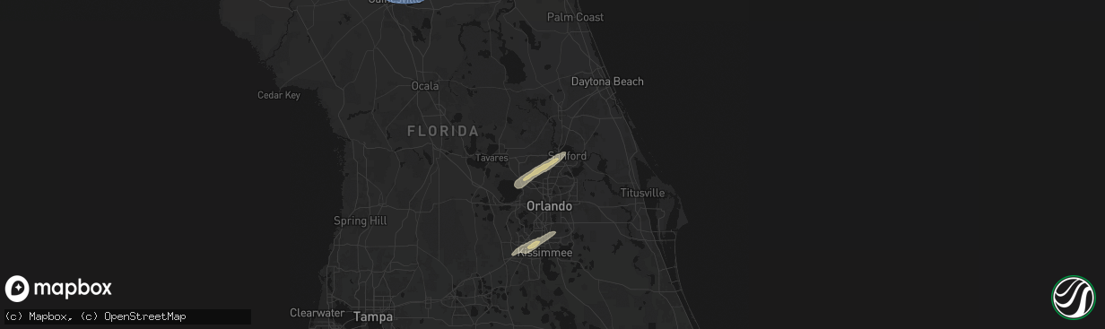 Hail map in Lake Mary, FL on March 16, 2026