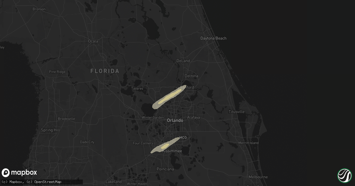Hail map in Lake Mary, FL on March 16, 2026