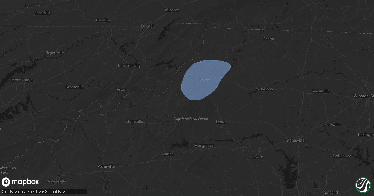 Hail map in Linville, NC on March 16, 2026