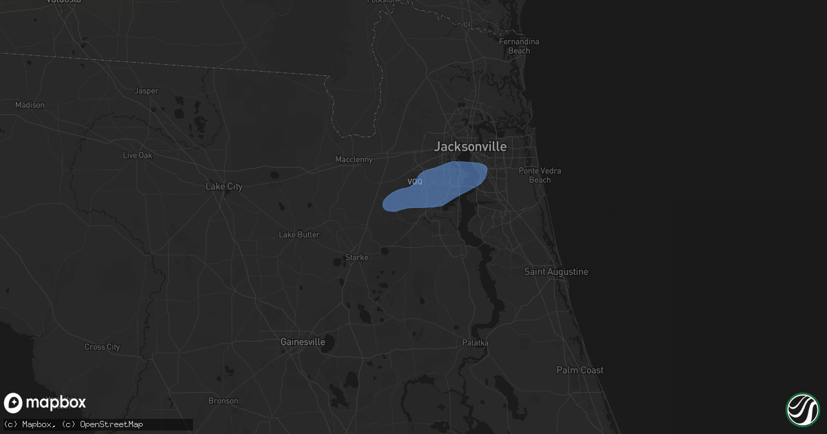 Hail map in Middleburg, FL on March 16, 2026