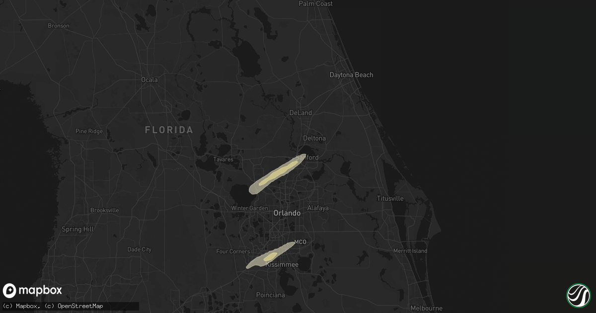 Hail map in Sanford, FL on March 16, 2026