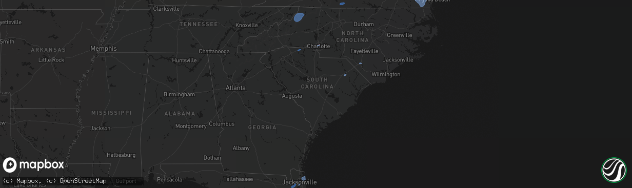 Hail map in South Carolina on March 16, 2026