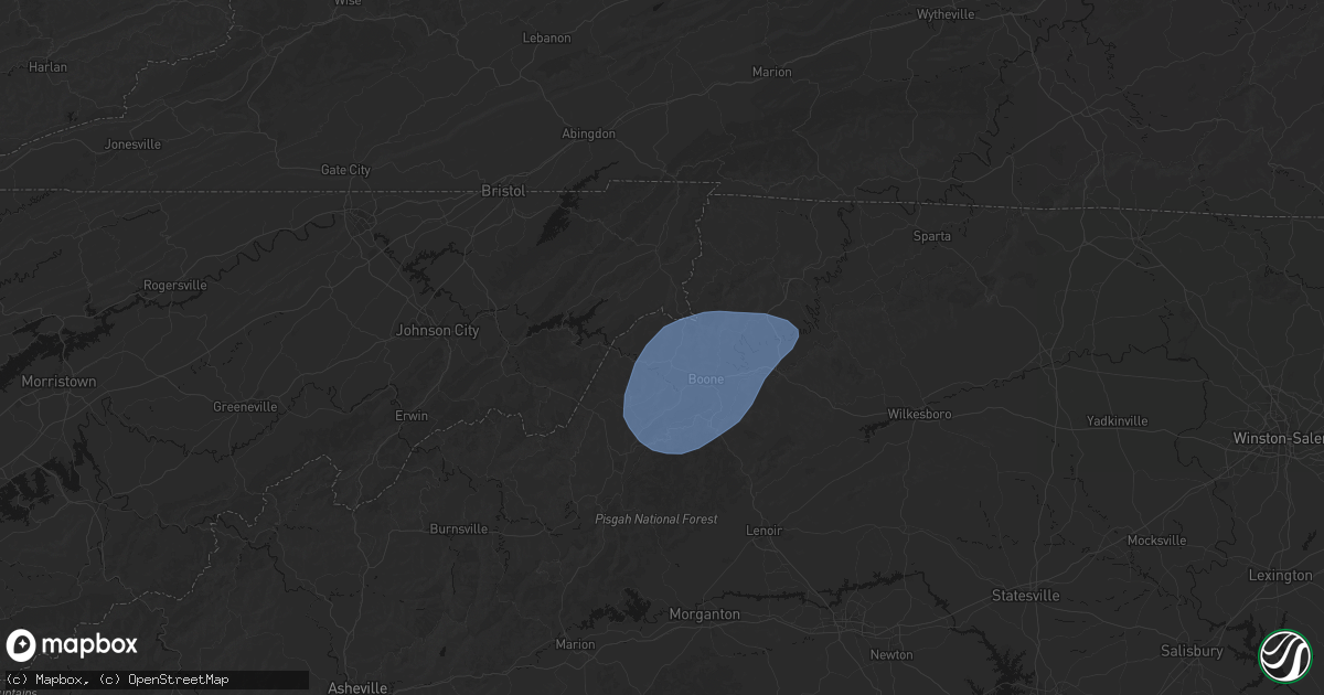 Hail map in Vilas, NC on March 16, 2026