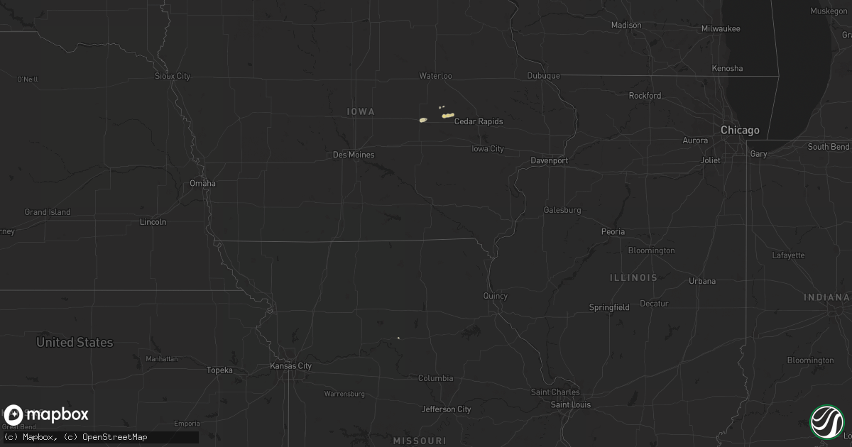 Hail map in Iowa on March 17, 2011