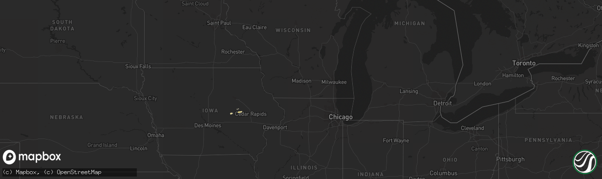 Hail map on March 17, 2011