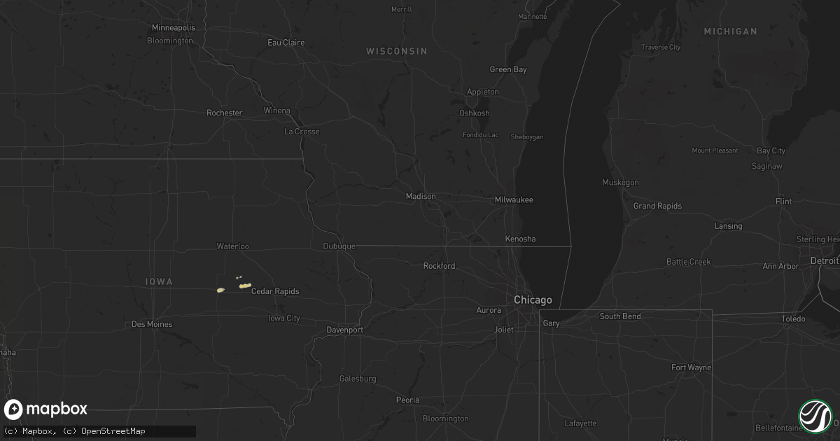 Hail map on March 17, 2011