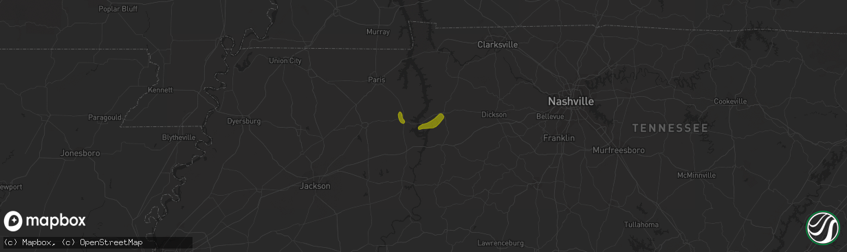 Hail map in New Johnsonville, TN on March 17, 2013