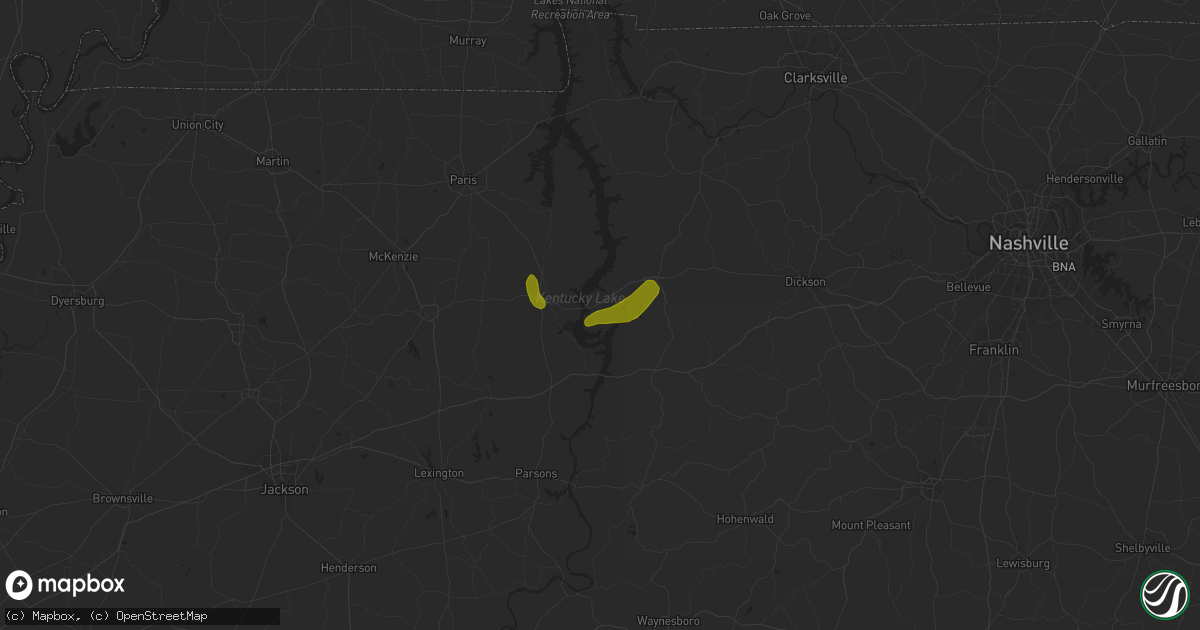 Hail map in New Johnsonville, TN on March 17, 2013