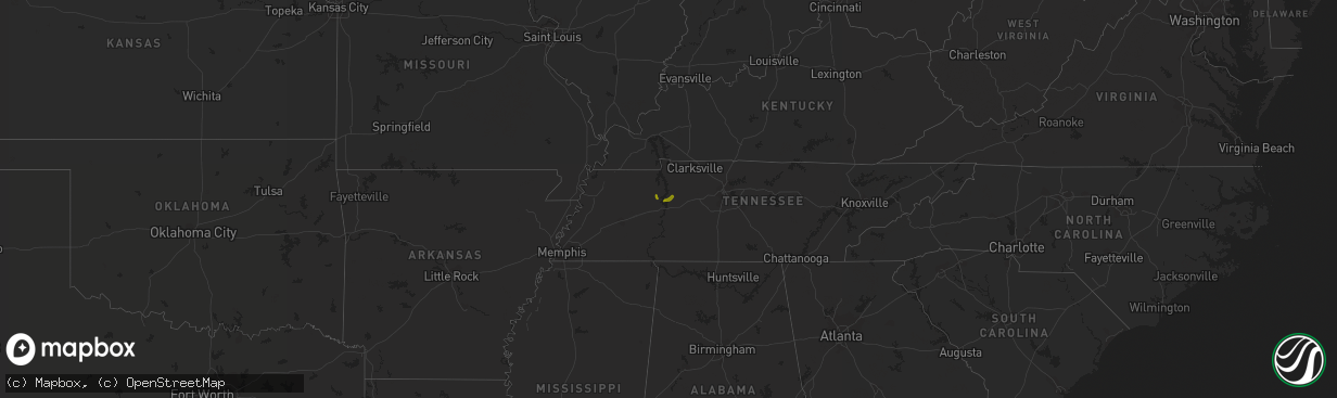 Hail map on March 17, 2013