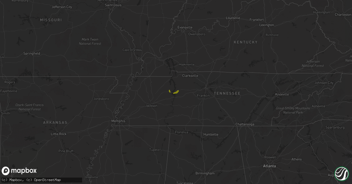 Hail map on March 17, 2013
