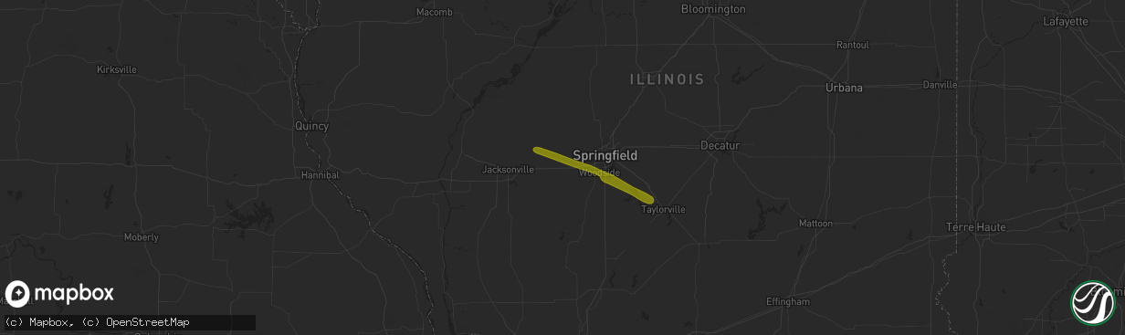 Hail map in New Berlin, IL on March 17, 2017