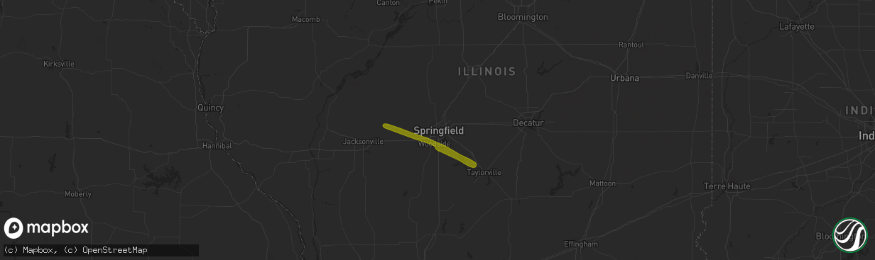 Hail map in Springfield, IL on March 17, 2017