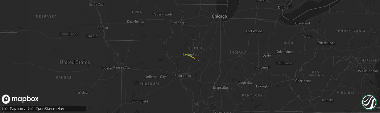 Hail map on March 17, 2017