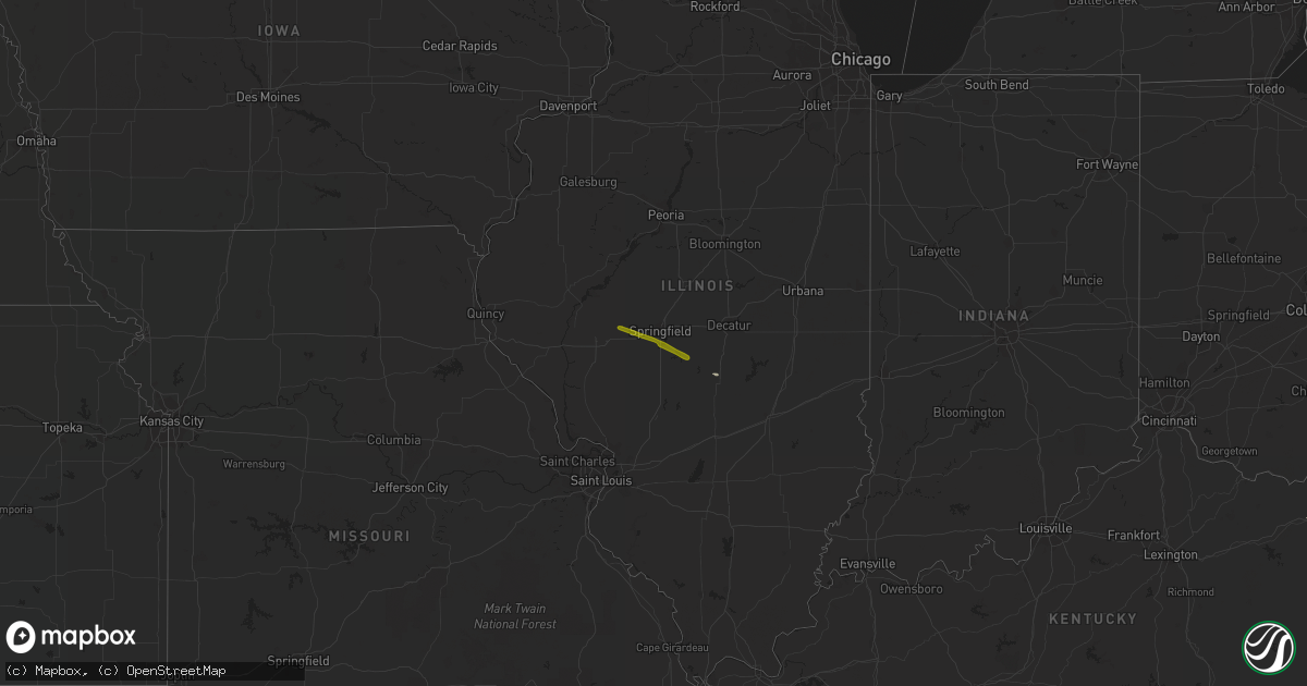 Hail map on March 17, 2017