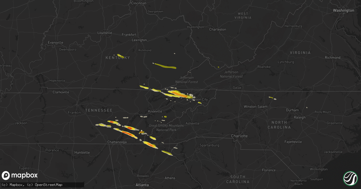 Hail map on March 17, 2018