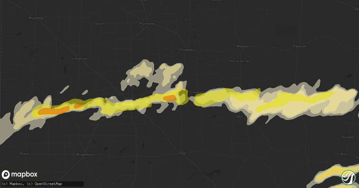 Hail map in Ralls, TX on March 17, 2020