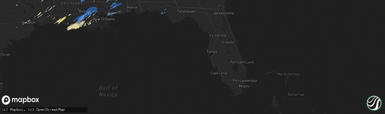 Hail map in Florida on March 17, 2021