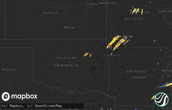 Hail map preview on 03-17-2021