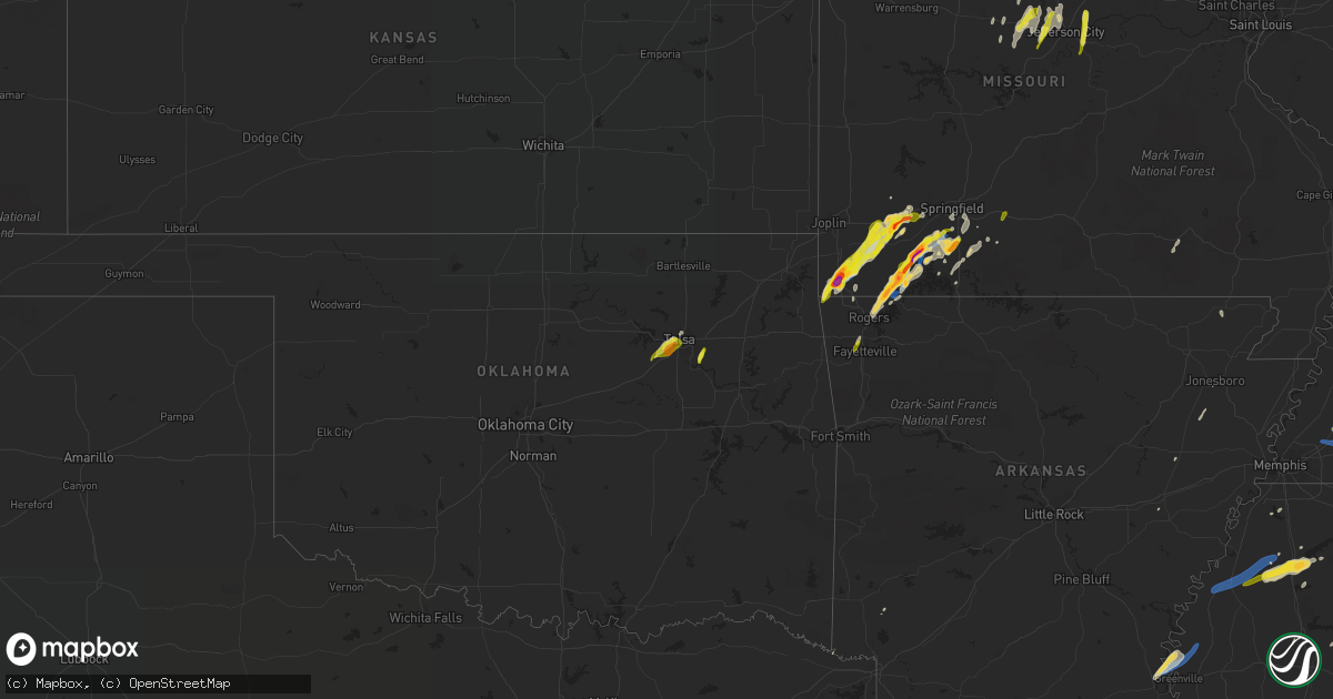 Hail map on March 17, 2021