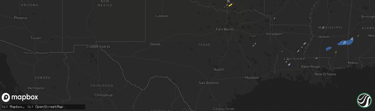 Hail map in Texas on March 17, 2022